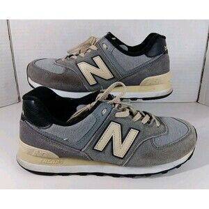 New Balance 574 Classic Sneakers Mens 8 Womens 9.5 Encap Gray Cream Athletic
